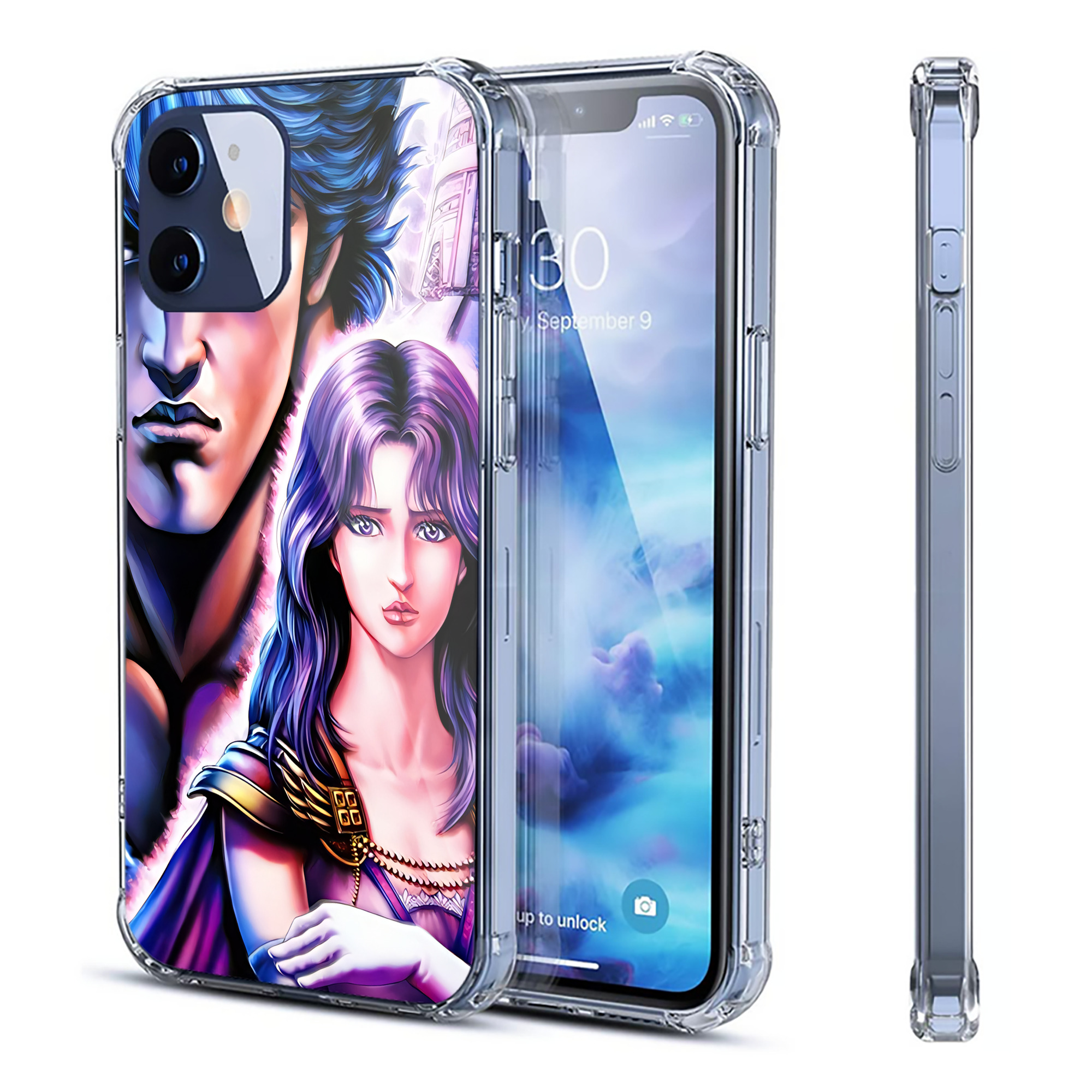 （画像用） 北斗の拳 Fist of the North Star 【iPhone 12シリーズ対応】透明スマホケース（クリアソフトケース）